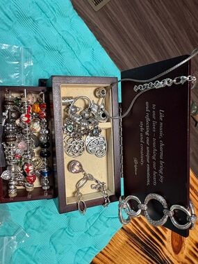 Brighton Charm Bracelet Lot and 20+ earring set plus 60 charms